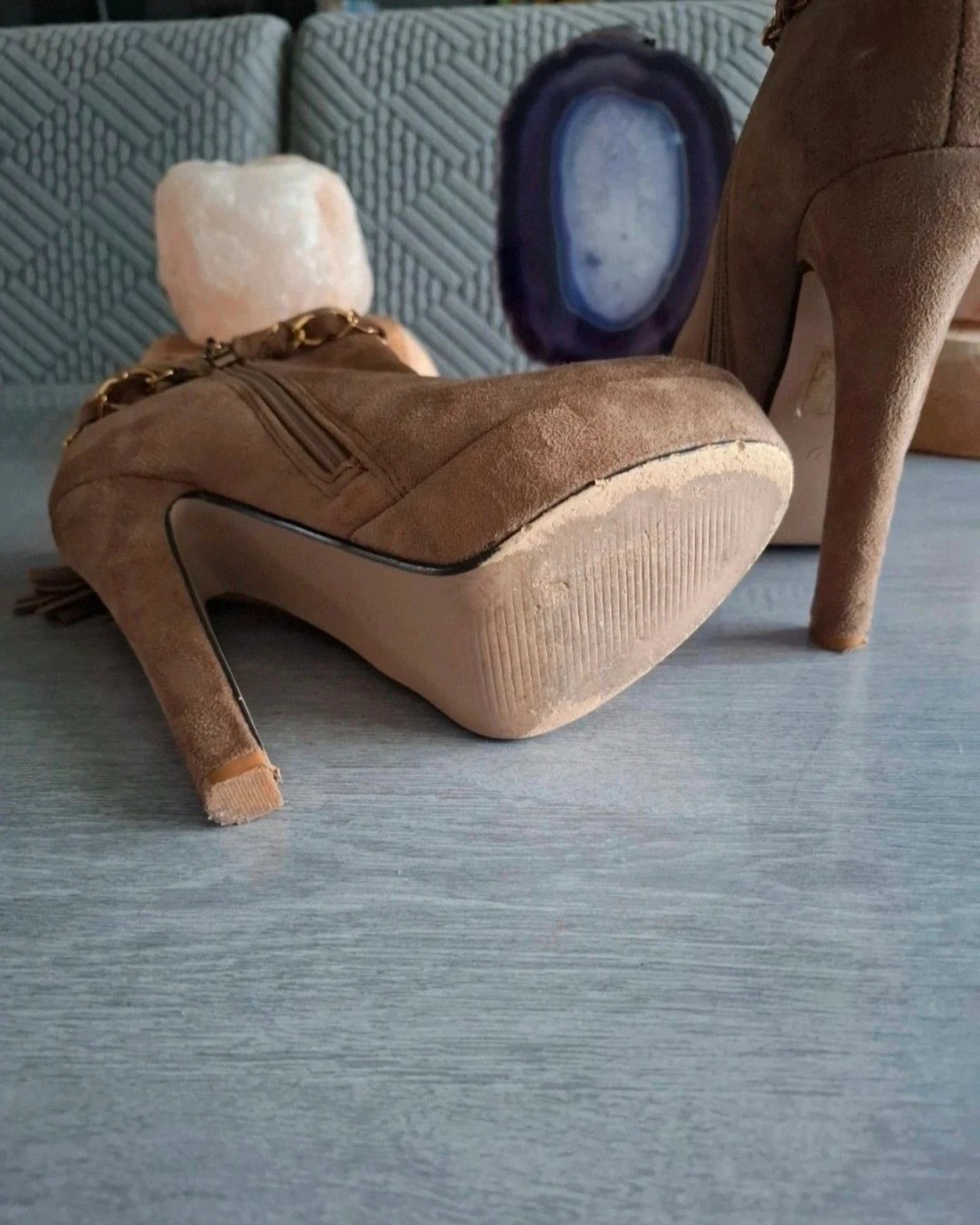Bota de salto alto com plataforma tamanho 37 – photo 7